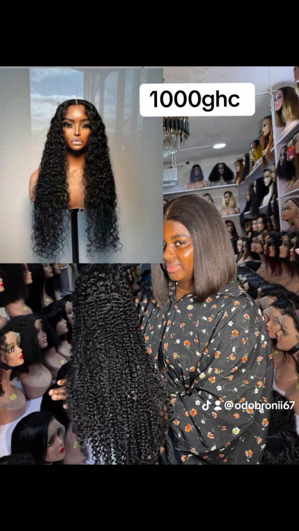 4x4 wet curls - Black 32 inches